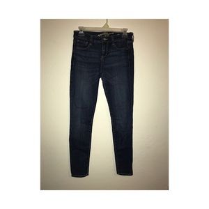 Dark denim blue jeans